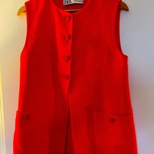 Zara Boucle vest and Pant